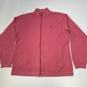 Page & Tuttle Jacket Women Large Zip Pocket Pima Fleece OCC 1907 Golf Core Ex